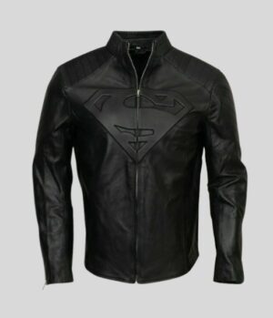 Superman Smallville Black Leather Jacket